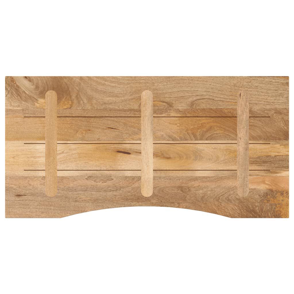 vidaXL Επιφάνεια Γραφείου Καμπύλη 140x50x2,5 εκ Μασίφ Ακατ. Μάνγκο