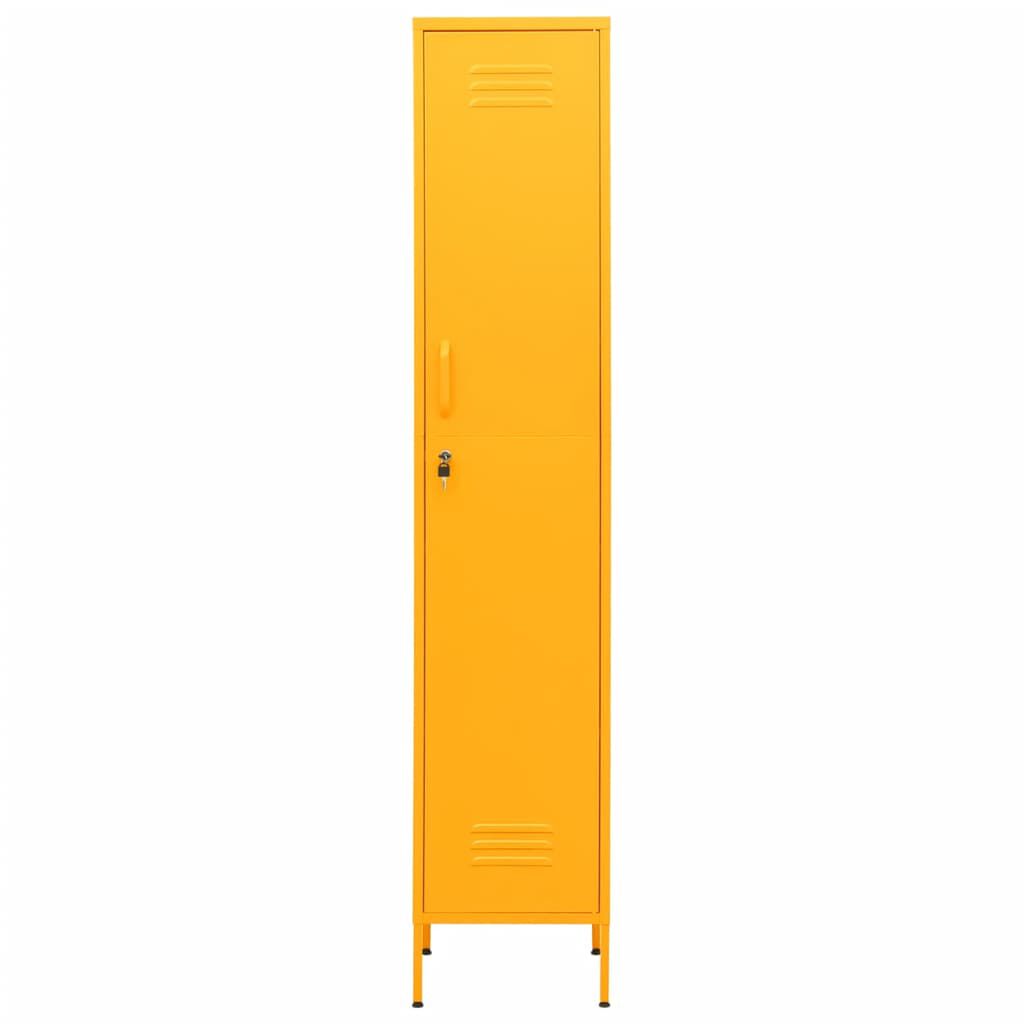 vidaXL Φοριαμός Μουσταρδί 35 x 46 x 180 εκ. από Ατσάλι