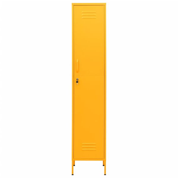 vidaXL Φοριαμός Μουσταρδί 35 x 46 x 180 εκ. από Ατσάλι