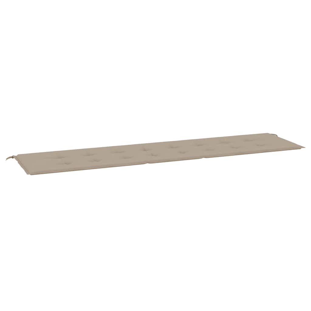 vidaXL Μαξιλάρι Πάγκου Κήπου Taupe 200x50x4 εκ. Ύφασμα Oxford