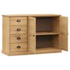 vidaXL Μπουφές με Συρτάρια VIGO 113 x 40 x 75 εκ. Μασίφ Ξύλο Πεύκο