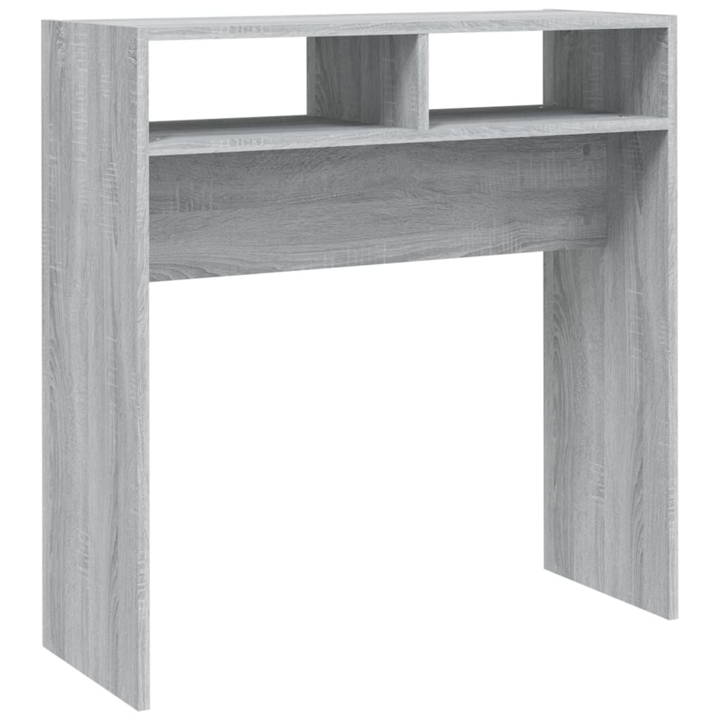 vidaXL Τραπέζι Κονσόλα Γκρι Sonoma 78 x 30 x 80 εκ. Επεξεργασμένο Ξύλο