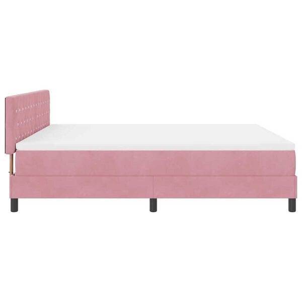 vidaXL Κρεβάτι με ελατήρια με στρώμα Ροζ 180 x 200 cm Βελούδο