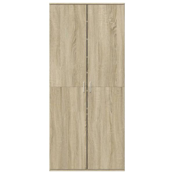 vidaXL Παπουτσοθήκη Sonoma Δρυς 80x39x178 εκ. από Επεξεργασμένο Ξύλο