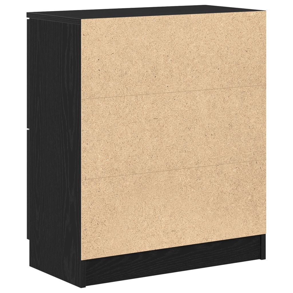 vidaXL Μαύρος Δρυς Μπουφές - 60 x 30 x 70 εκ. - Κατασκευασμένος από Επεξεργασμένο Ξύλο