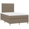 vidaXL &Kappa;&rho;&epsilon;&beta;ά&tau;&iota; Boxspring &mu;&epsilon; &Sigma;&tau;&rho;ώ&mu;&alpha; & LED Taupe 120x200 &epsilon;&kappa;. &Upsilon;&phi;&alpha;&sigma;&mu;ά&tau;&iota;&nu;&omicron;