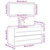 vidaXL Ντουλάπα νιπτήρα με λεκάνη 3 pcs Μαύρη δρυς 90 x 38.5 x 48 cm