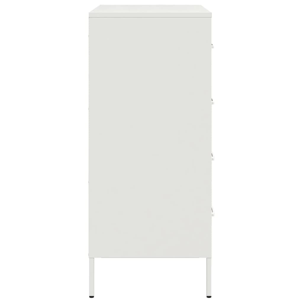 vidaXL Μπουφές Λευκός 68x39x89 εκ. από Ατσάλι