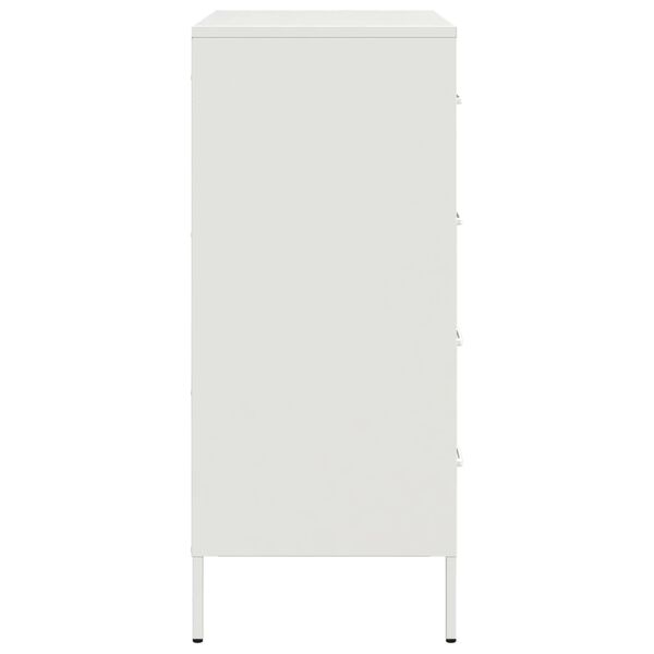 vidaXL Μπουφές Λευκός 68x39x89 εκ. από Ατσάλι
