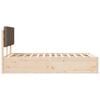 vidaXL Σκελετός Κρεβατιού με Επενδεδυμένο Κεφαλάρι Taupe 135 x 190 cm