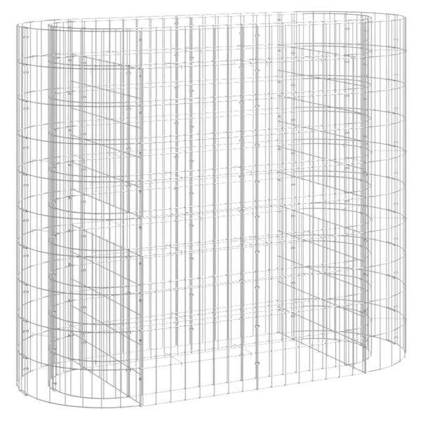 vidaXL Συρματοκιβώτιο-Γλάστρα Υπερυψωμένη 120x50x100 εκ Γαλβαν. Ατσάλι