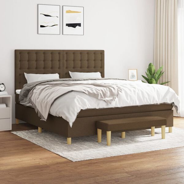 vidaXL &Kappa;&rho;&epsilon;&beta;ά&tau;&iota; Boxspring &mu;&epsilon; &Sigma;&tau;&rho;ώ&mu;&alpha; &Sigma;&kappa;&omicron;ύ&rho;&omicron; &Kappa;&alpha;&phi;έ 160x200 &epsilon;&kappa; &Upsilon;&phi;&alpha;&sigma;&mu;ά&tau;&iota;&nu;&omicron;