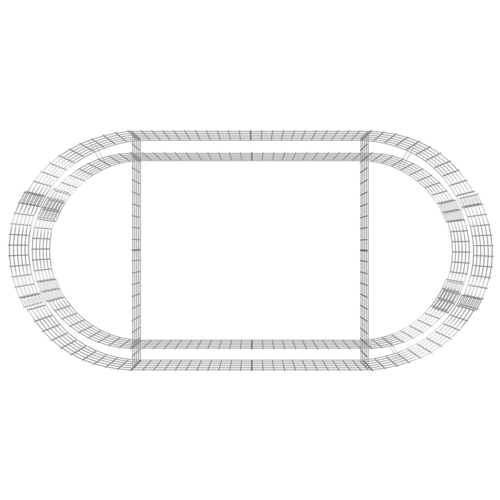 vidaXL Συρματοκιβώτιο-Γλάστρα Υπερυψωμένη 200x100x50 εκ Γαλβαν. Ατσάλι
