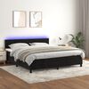 vidaXL &Kappa;&rho;&epsilon;&beta;ά&tau;&iota; Boxspring &mu;&epsilon; &Sigma;&tau;&rho;ώ&mu;&alpha; & LED &Mu;&alpha;ύ&rho;&omicron; 160x200 &epsilon;&kappa;. &Beta;&epsilon;&lambda;&omicron;ύ&delta;&iota;&nu;&omicron;