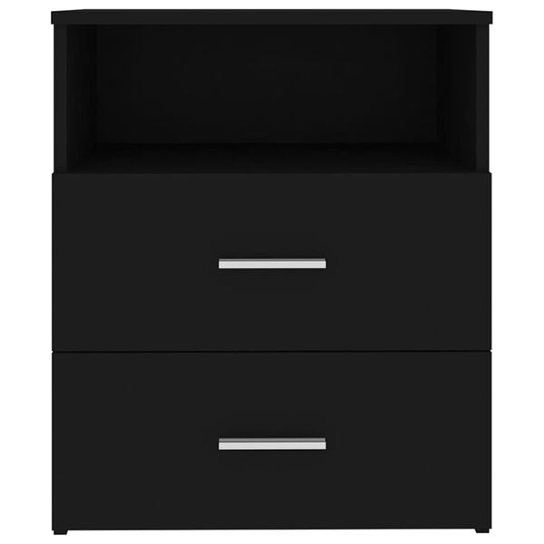 vidaXL Κομοδίνο Μαύρο 50 x 32 x 60 εκ.