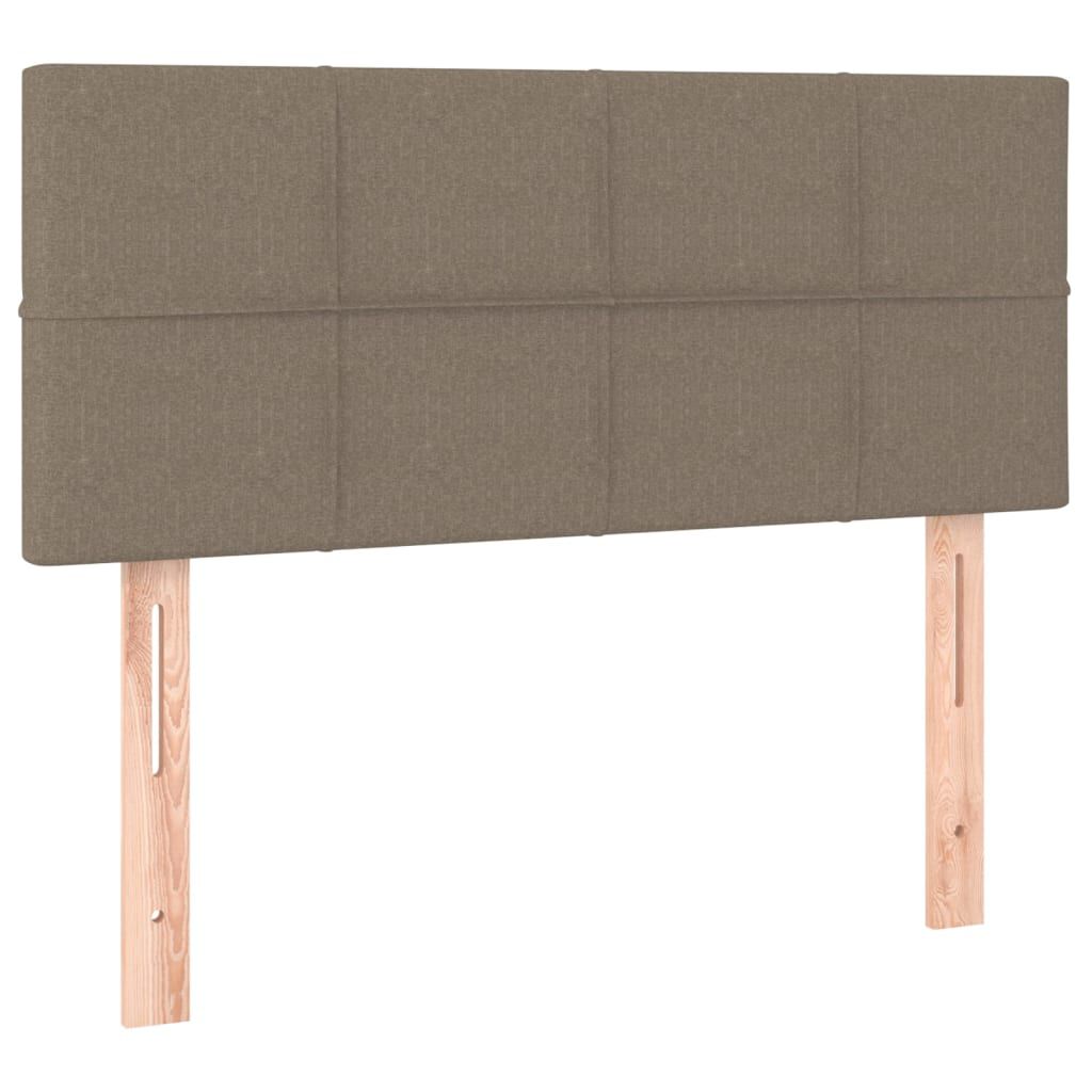 vidaXL Κρεβάτι Boxspring με Στρώμα Taupe 80x200 εκ. Υφασμάτινο