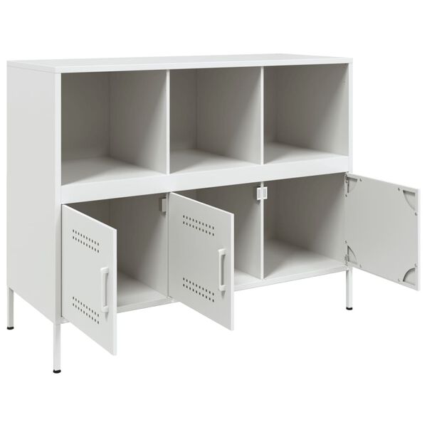 vidaXL Ντουλάπι Λευκό 100,5x39x79 εκ. από Χάλυβα