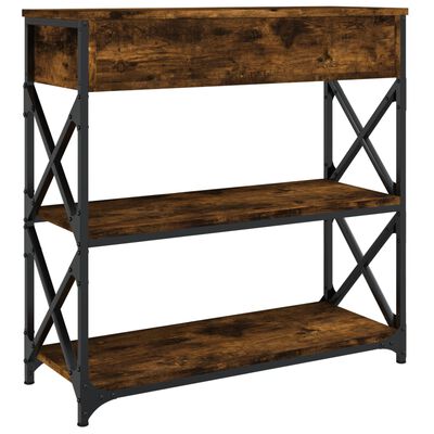vidaXL Τραπέζι Κονσόλα Καπνιστή Δρυς 75x28x75 εκ. Επεξεργ. Ξύλο