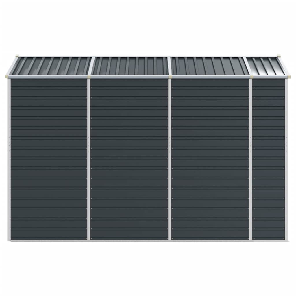 vidaXL Αποθήκη Κήπου Ανθρακί 191x300x198 εκ. Γαλβανισμένο Ατσάλι
