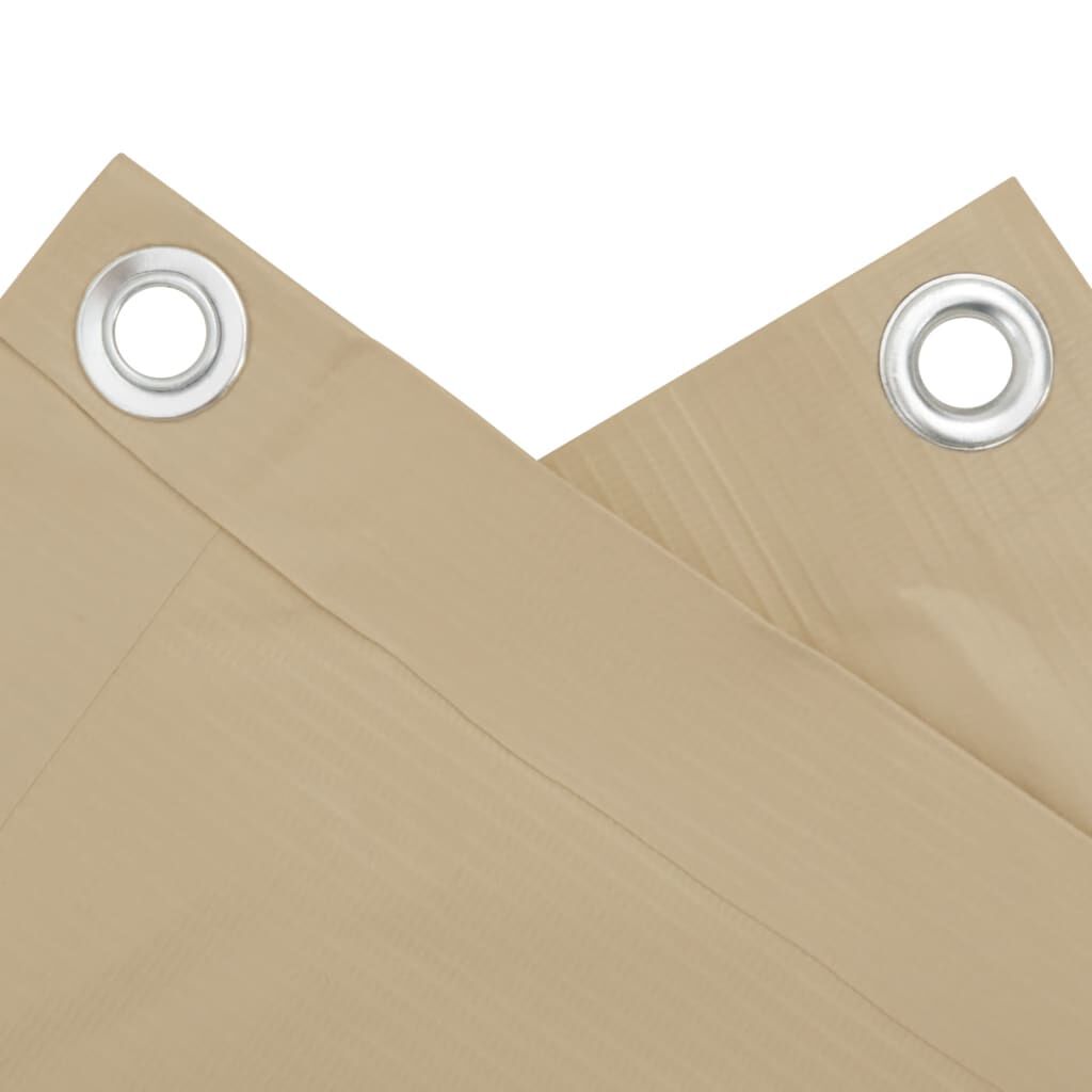 vidaXL Διαχωριστικό Βεράντας Μπεζ 120 x 500 εκ. Ύφασμα Oxford