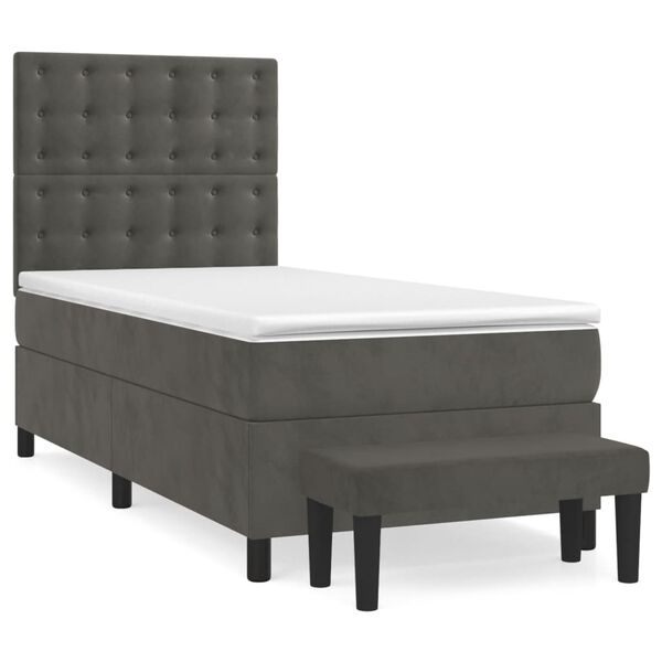 vidaXL &Kappa;&rho;&epsilon;&beta;ά&tau;&iota; Boxspring &mu;&epsilon; &Sigma;&tau;&rho;ώ&mu;&alpha; &Sigma;&kappa;&omicron;ύ&rho;&omicron; &Gamma;&kappa;&rho;&iota; 90x190 &epsilon;&kappa;. &Beta;&epsilon;&lambda;&omicron;ύ&delta;&iota;&nu;&omicron;