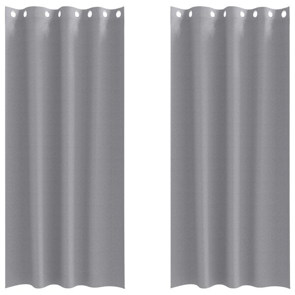 vidaXL Κουρτίνες 2 pcs Ανοιχτό γκρι 260 x 140 εκ. Πολυεστέρας