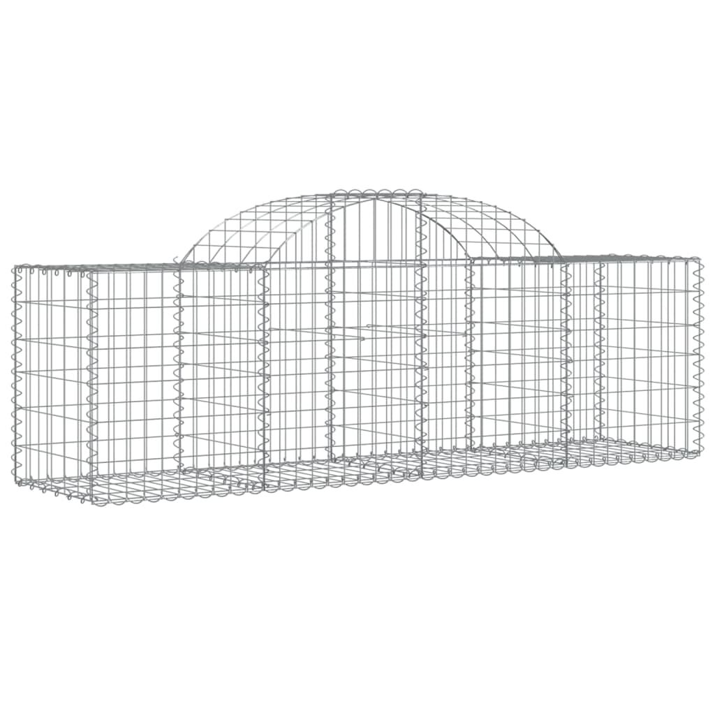 vidaXL Συρματοκιβώτια Τοξωτά 18 τεμ. 200x50x60/80 εκ. Γαλβαν. Ατσάλι
