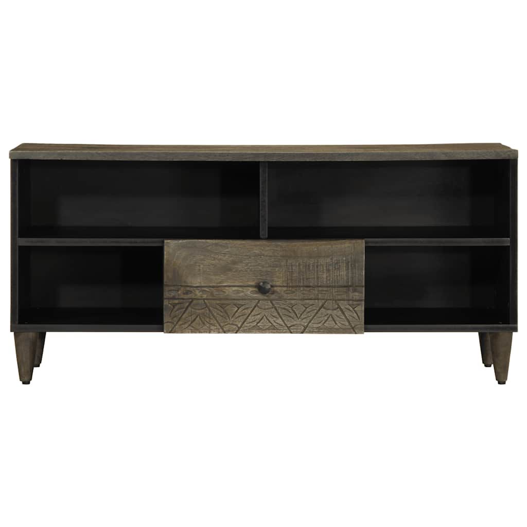 vidaXL Έπιπλο Τηλεόρασης Μαύρο 100 x 33 x 46 εκ. από Μασίφ Ξύλο Μάνγκο