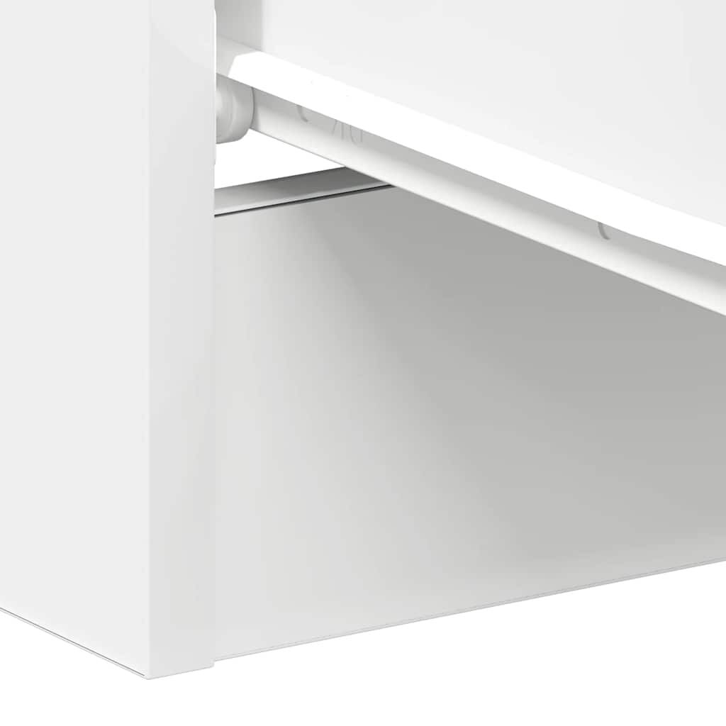 vidaXL Κομοδίνο Λευκό 38 x 35 x 56 εκ. από Επεξ. Ξύλο