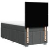 vidaXL Κρεβάτι Boxspring με Στρώμα Σκούρο Γκρι 100x200 εκ. Υφασμάτινο