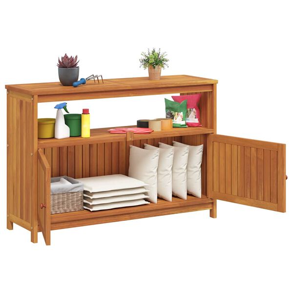 vidaXL Τραπέζι Κονσόλα Κήπου 110 x 35 x 75 εκ. από Μασίφ Ξύλο Ακακίας