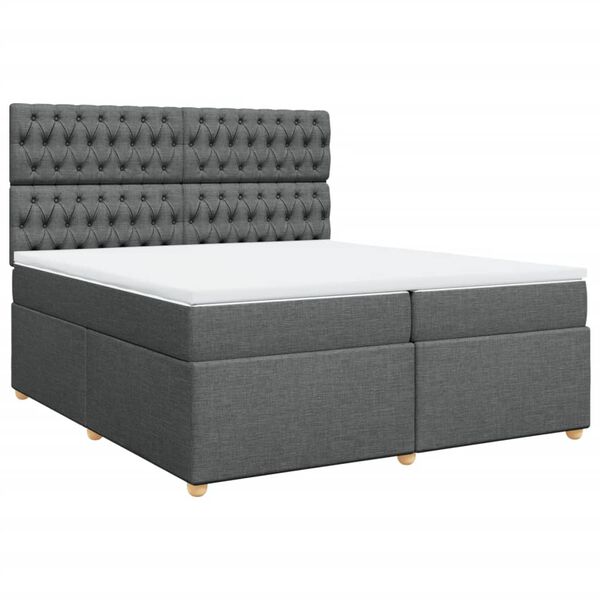 vidaXL &Kappa;&rho;&epsilon;&beta;ά&tau;&iota; Boxspring &mu;&epsilon; &Sigma;&tau;&rho;ώ&mu;&alpha; &Sigma;&kappa;&omicron;ύ&rho;&omicron; &Gamma;&kappa;&rho;&iota; 200x200 &epsilon;&kappa;. &Upsilon;&phi;&alpha;&sigma;&mu;ά&tau;&iota;&nu;&omicron;