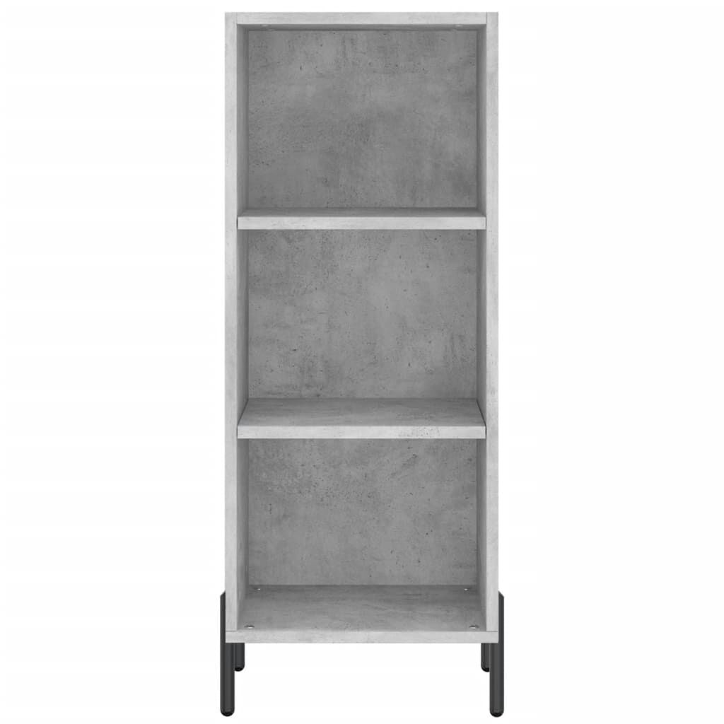vidaXL Ντουλάπι Γκρι Σκυροδέματος 34,5x34x180 εκ. Επεξεργασμένο Ξύλο
