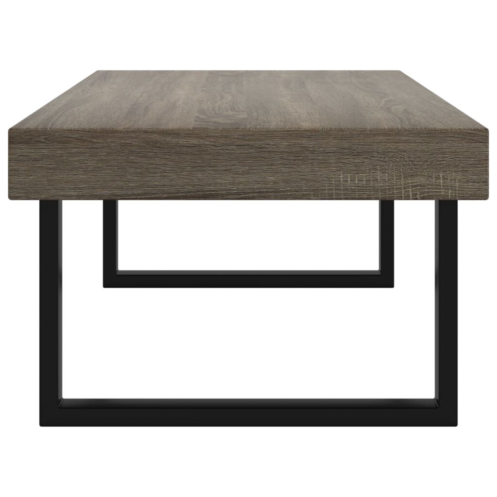 vidaXL Τραπεζάκι Σαλονιού Γκρι/Μαύρο 120x60x40 εκ. από MDF/Σίδερο