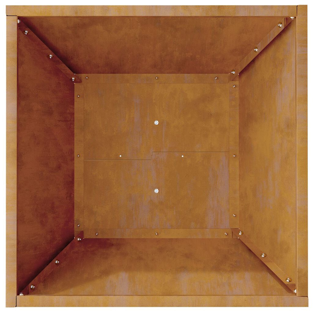 vidaXL Μεταλλική Γλάστρα Ανθεκτικό ατσάλι 40 x 40 x 15 εκ.
