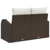 vidaXL Καναπές Κήπου με μαξιλάρι Καφέ 124 x 62 x 69cm συνθετικό ρατάν