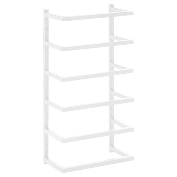 vidaXL Βάση για Πετσέτες Επιτοίχια Λευκή 24 x 12 x 48 εκ. Ατσάλινη