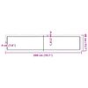 vidaXL Επιφ Τραπεζιού Αν Καφέ 200x40x(2-6)εκ.Ακατέργ. Μασίφ Ξύλο Δρυός