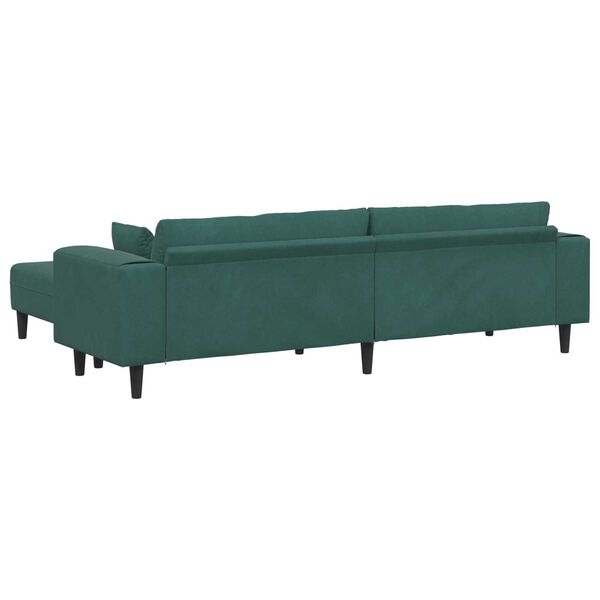 vidaXL Βελούδινος καναπές 3 pcs Σκούρο Πράσινο 208 εκ. Βελούδο