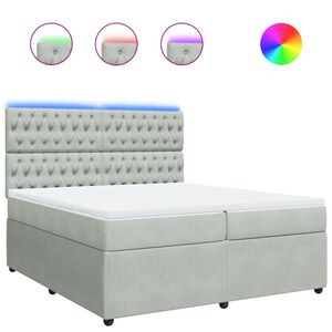 vidaXL &Kappa;&rho;&epsilon;&beta;ά&tau;&iota; Boxspring &mu;&epsilon; &Sigma;&tau;&rho;ώ&mu;&alpha; &Alpha;&nu;&omicron;&iota;&chi;&tau;ό &Gamma;&kappa;&rho;&iota; 200x200 &epsilon;&kappa;. &Beta;&epsilon;&lambda;&omicron;ύ&delta;&iota;&nu;&omicron;
