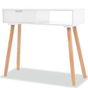 vidaXL &Tau;&rho;&alpha;&pi;έ&zeta;&iota; &Kappa;&omicron;&nu;&sigma;ό&lambda;&alpha; &Lambda;&epsilon;&upsilon;&kappa;ό 80 x 30 x 72 &epsilon;&kappa;. &alpha;&pi;ό &Mu;&alpha;&sigma;ί&phi; &Xi;ύ&lambda;&omicron; &Pi;&epsilon;ύ&kappa;&omicron;&upsilon;