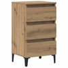 vidaXL &Nu;&tau;&omicron;&upsilon;&lambda;ά&pi;&iota; &kappa;&rho;&epsilon;&beta;&alpha;&tau;&iota;&omicron;ύ &mu;&epsilon; &mu;&epsilon;&tau;&alpha;&lambda;&lambda;&iota;&kappa;ά &pi;ό&delta;&iota;&alpha; Artisan Oak 40x35x69 cm