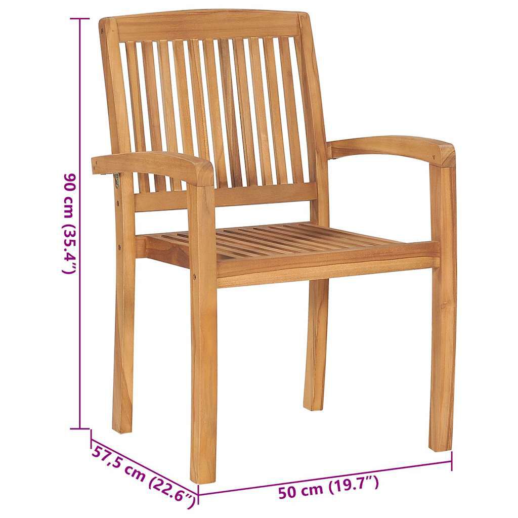 vidaXL Καρέκλες Κήπου 2 τεμ. από Ξύλο Teak με Φωτ. Πράσινα Μαξιλάρια