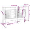 vidaXL Κάλυμμα Καλοριφέρ 152 x 19 x 81,5 εκ. από MDF