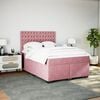 vidaXL &Kappa;&rho;&epsilon;&beta;ά&tau;&iota; Boxspring &mu;&epsilon; &Sigma;&tau;&rho;ώ&mu;&alpha; &Rho;&omicron;&zeta; 140x190 &epsilon;&kappa;. &Beta;&epsilon;&lambda;&omicron;ύ&delta;&iota;&nu;&omicron;