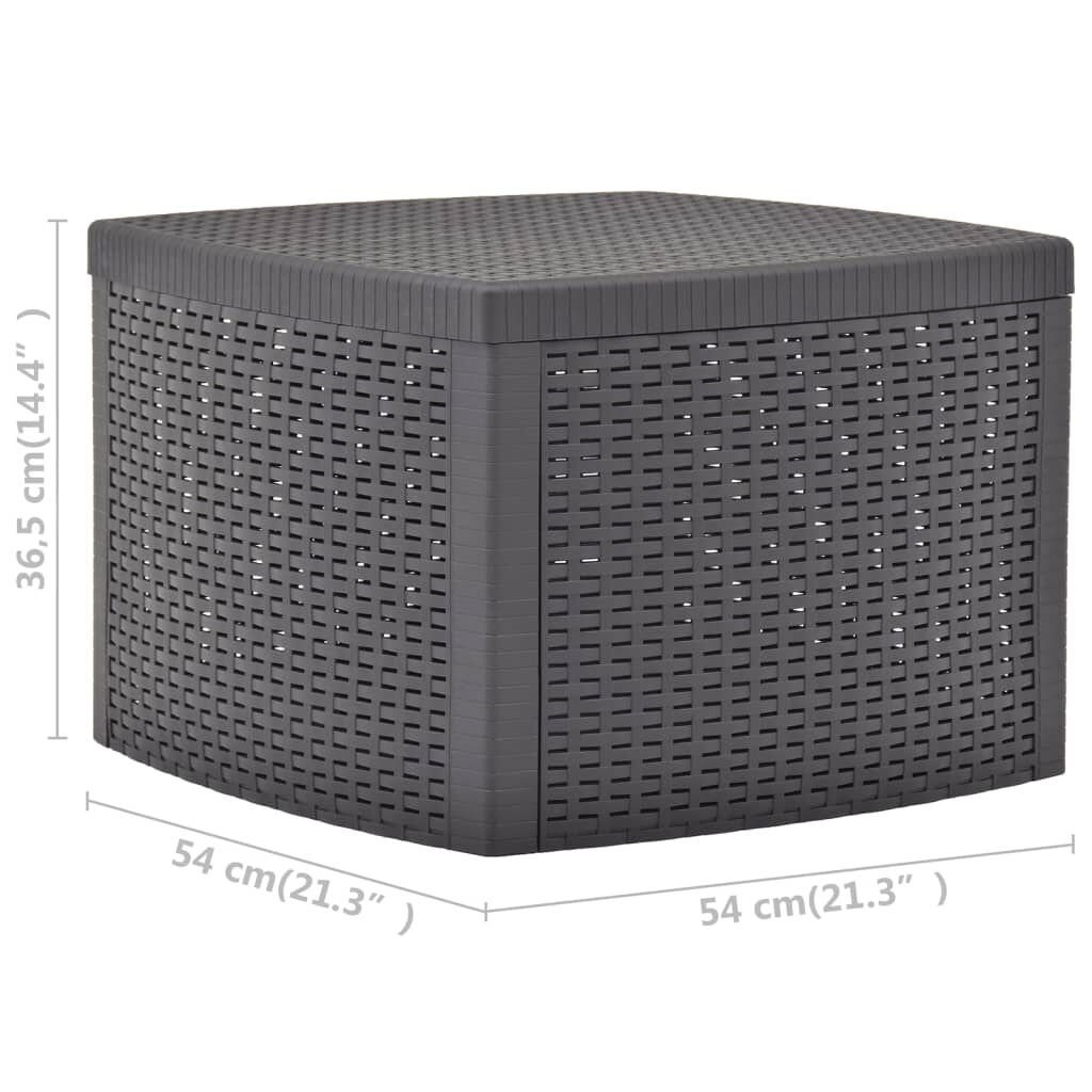 vidaXL Βοηθητικό Τραπέζι Μόκα 54 x 54 x 36,5 εκ. Πλαστικό