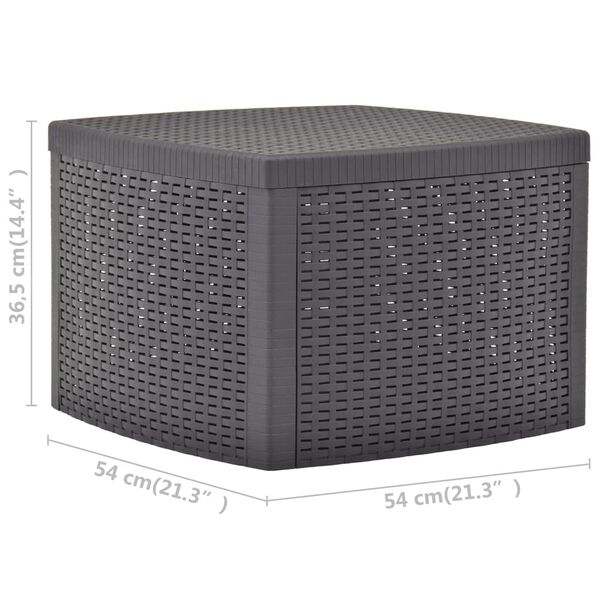 vidaXL Βοηθητικό Τραπέζι Μόκα 54 x 54 x 36,5 εκ. Πλαστικό