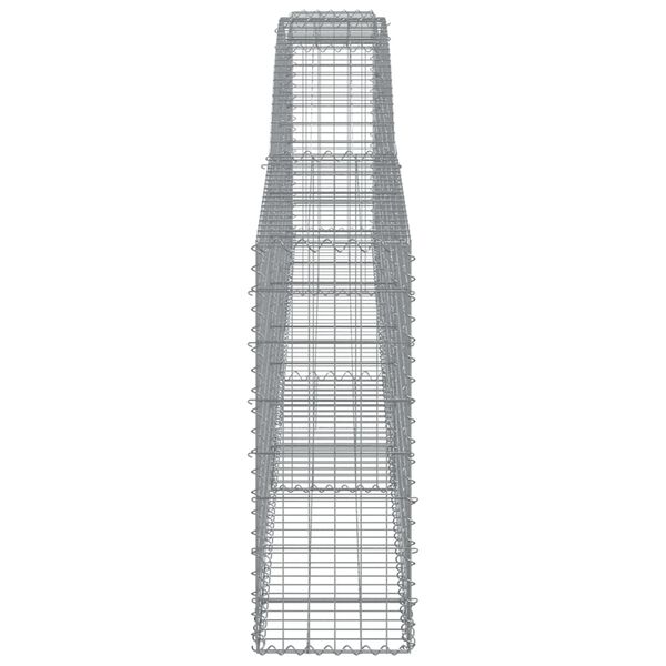vidaXL Συρματοκιβώτιο Τοξωτό 400x30x80/100 εκ. από Γαλβανισμένο Χάλυβα