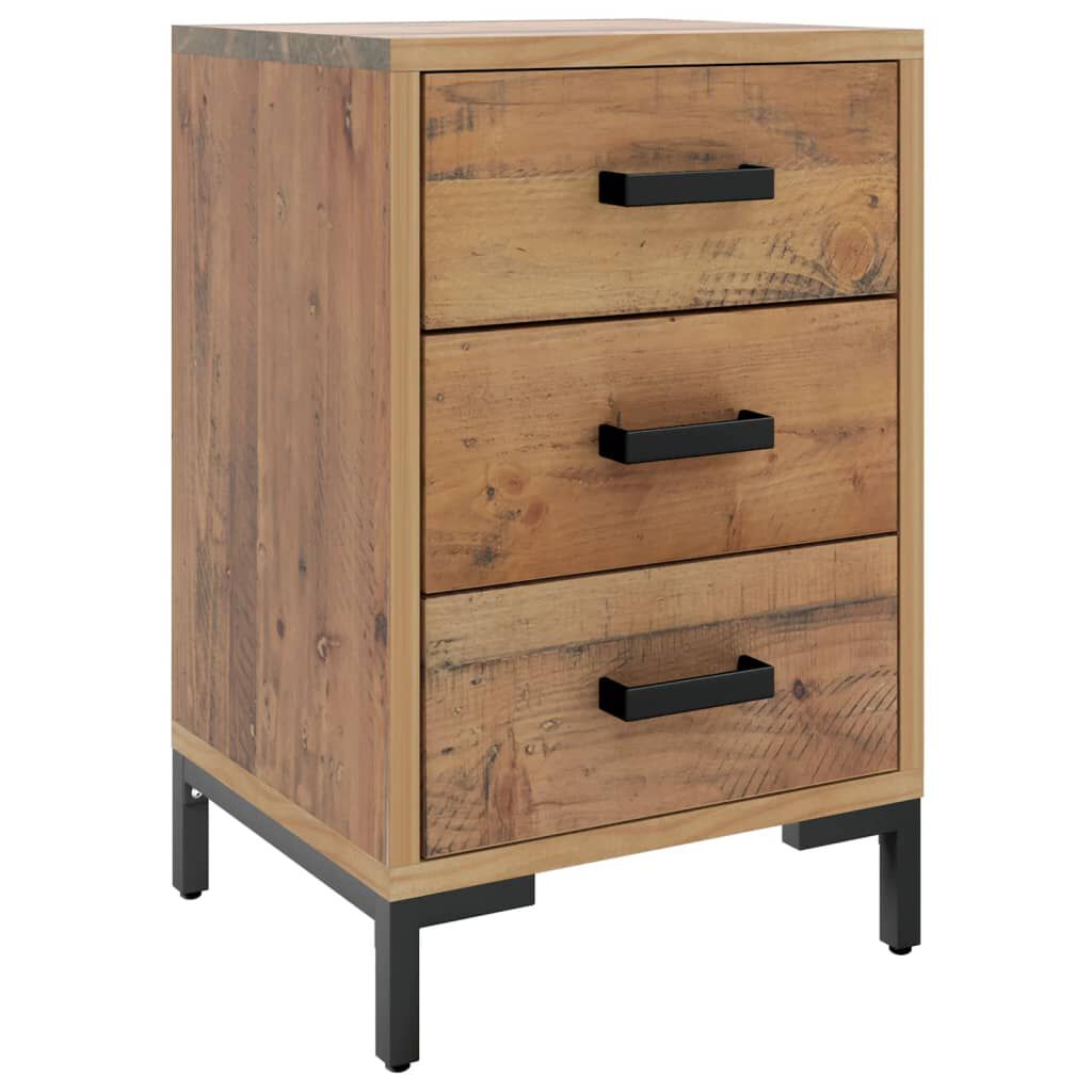 vidaXL Κομοδίνα 2 Τεμ. 40x30x55 εκ. από Μασίφ Ξύλο Πεύκου