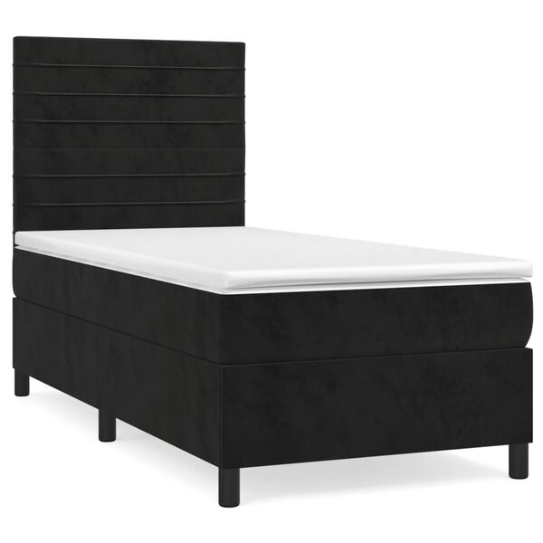 vidaXL &Kappa;&rho;&epsilon;&beta;ά&tau;&iota; Boxspring &mu;&epsilon; &Sigma;&tau;&rho;ώ&mu;&alpha; &Mu;&alpha;ύ&rho;&omicron; 80 x 200 &epsilon;&kappa;. &Beta;&epsilon;&lambda;&omicron;ύ&delta;&iota;&nu;&omicron;
